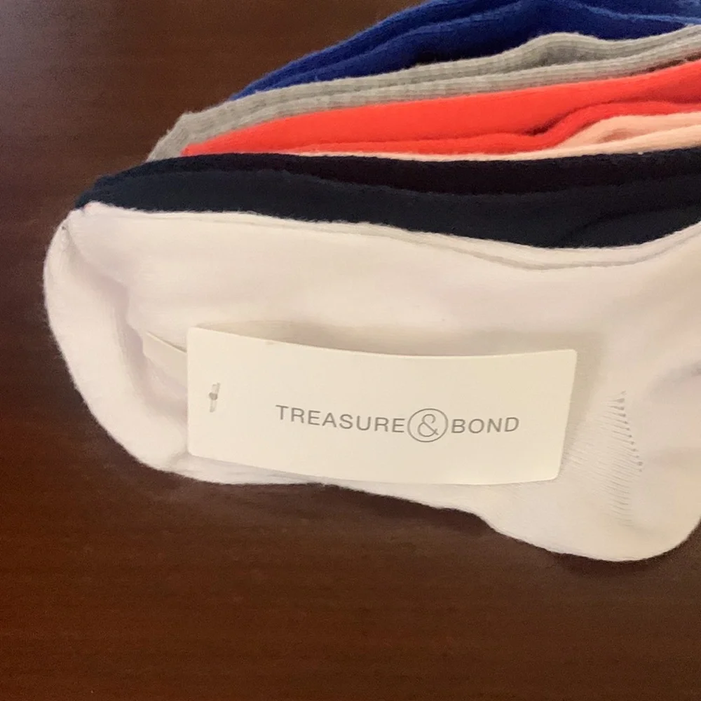 NWT TREASURE & BOND Big Kids Kids' Assorted 6-Pack Quarter Socks